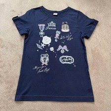 Excellent condition Mezzopiano short-sleeve T-shirt navy embroidered patch 150cm