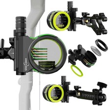 5Pin Compound Bow Sight 4x 6x 8x Lens 0.019" Micro Adjust Archery Hunting Target