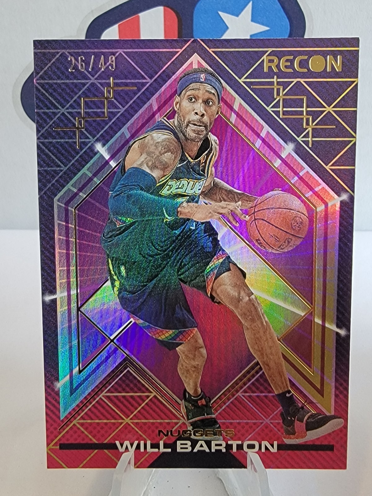 2021-22 Panini Recon Will Barton Purple /49 Denver Nuggets 🏀