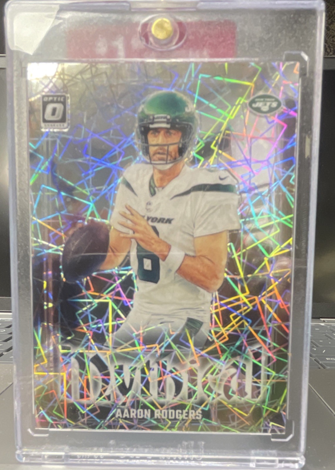 2023 Panini Donruss Optic Mythical Insert Football Card - Aaron Rodgers Jets #4