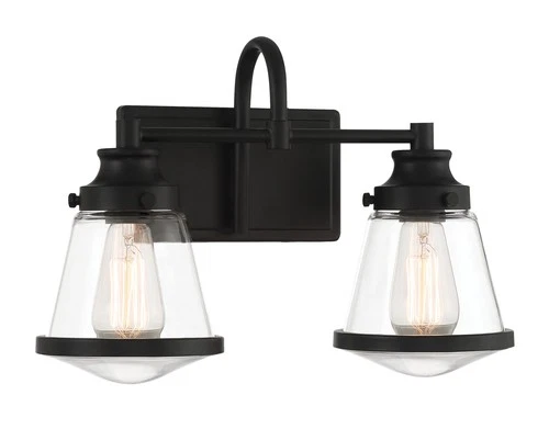 Minka Lavery 2582 Mannsdale 2 Light 16"W Vanity Light - Coal - Picture 1 of 4