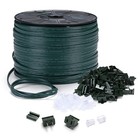DELight 500Ft Electrical Wire SPT-1 18 AWG UL Listed with 20 Male/Female Plugs — photo 1