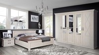 Schlafzimmerset 2 Kashmir Schlafzimmer Schrank Bett Nachtkommode In Pinie Weiß