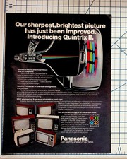 Vintage Panasonic Quintrix II TV Technology Magazine Ad 1970s Television