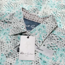 Robert Graham NWT Hendricks Casual Button Down Shirt M Classic Fit White / Blue