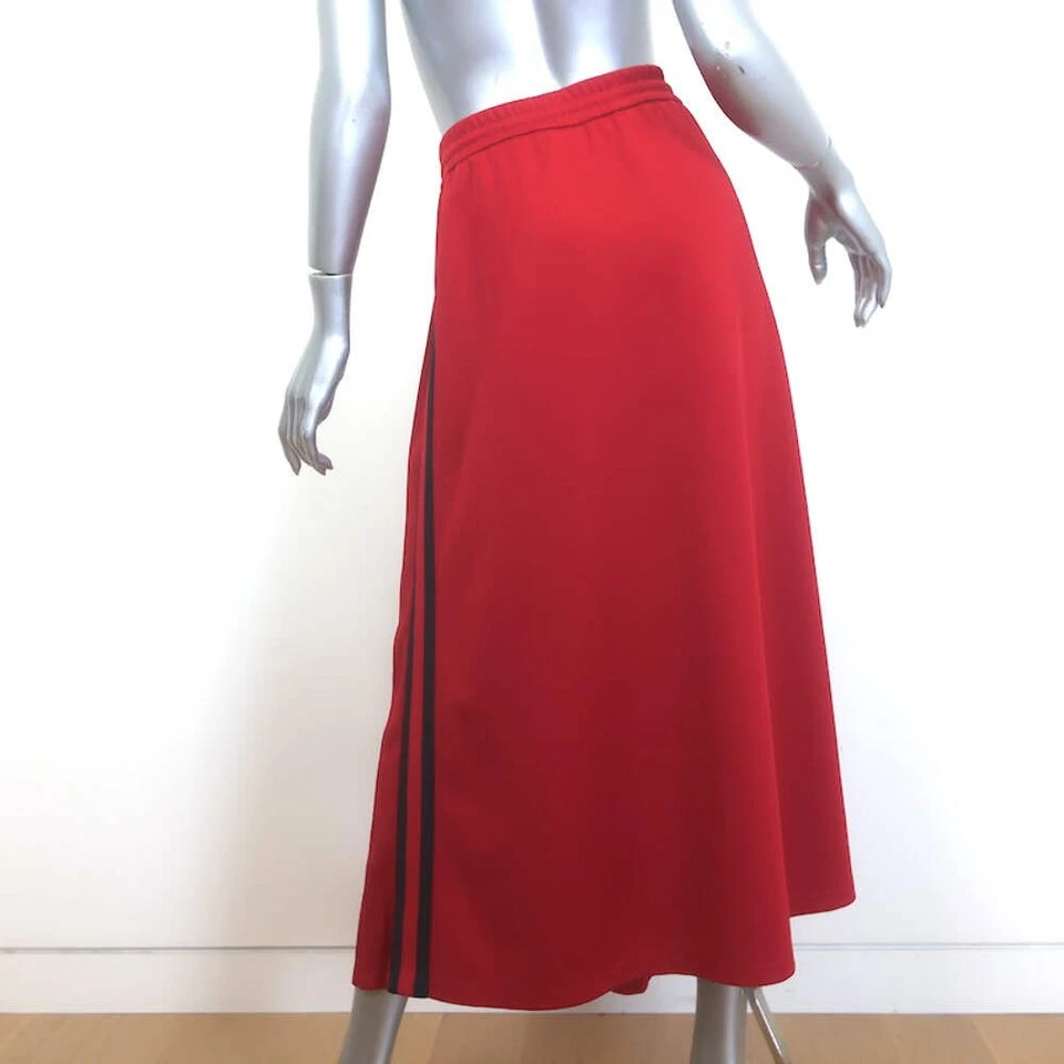 Gucci Side-Stripe Pleated Midi Skirt Red Technical Jersey Size Large - Image 4 of 4