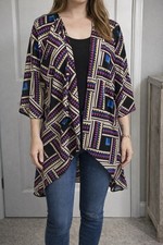 LuLaRoe Shirley Kimono Large Southwestern Aztec Open Front Duster NWT