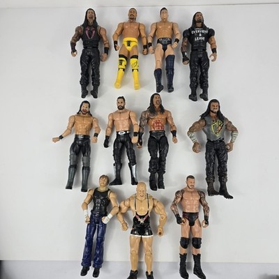 WWE Action Figures Lot of 11 - Roman Reigns, Seth Rollins, Randy Orton, Mattel