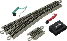 Bachmann Trains - Snap-Fit E-Z Track #5 Turnout - Left (1/Card) - Nickel Silver