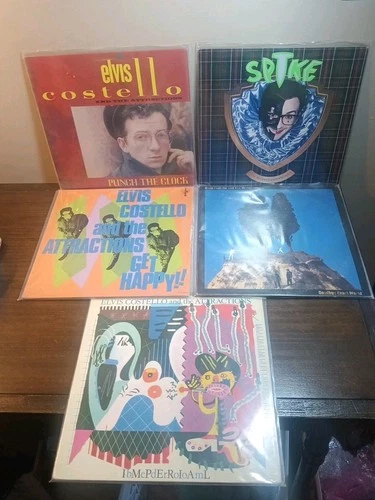 Elvis Costello 5-LP Vinyl Lot – Columbia & WB – VG+/EX  Vinyl