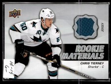 2014-15 Upper Deck Rookie Materials Chris Tierney San Jose Sharks #RM41
