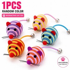 Interactive Cat Mouse Toy Plush Teaser Ball Kitten Play Toy 1PCS