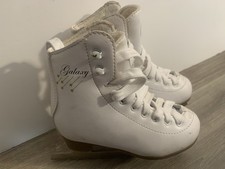 JUNIOR SIZE UK 10 EU 28 WHITE GALAXY FIGURE ICE SKATES