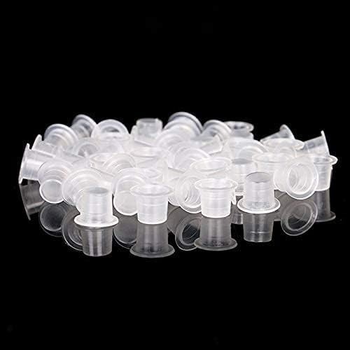 300pcs Tattoo Ink Caps with 2 Cups Holders - Moricher 100 Small 100 Medium... 
