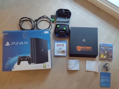 Sony PlayStation 4 Pro 1TB 4K UHD HDR JetBlack OVP 2 Spiele Nacon Pro Controller