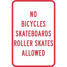 Lyle T1-1238-Eg_12X18 Facility Sign, 18 In H, 12 In W, Aluminum, Vertical