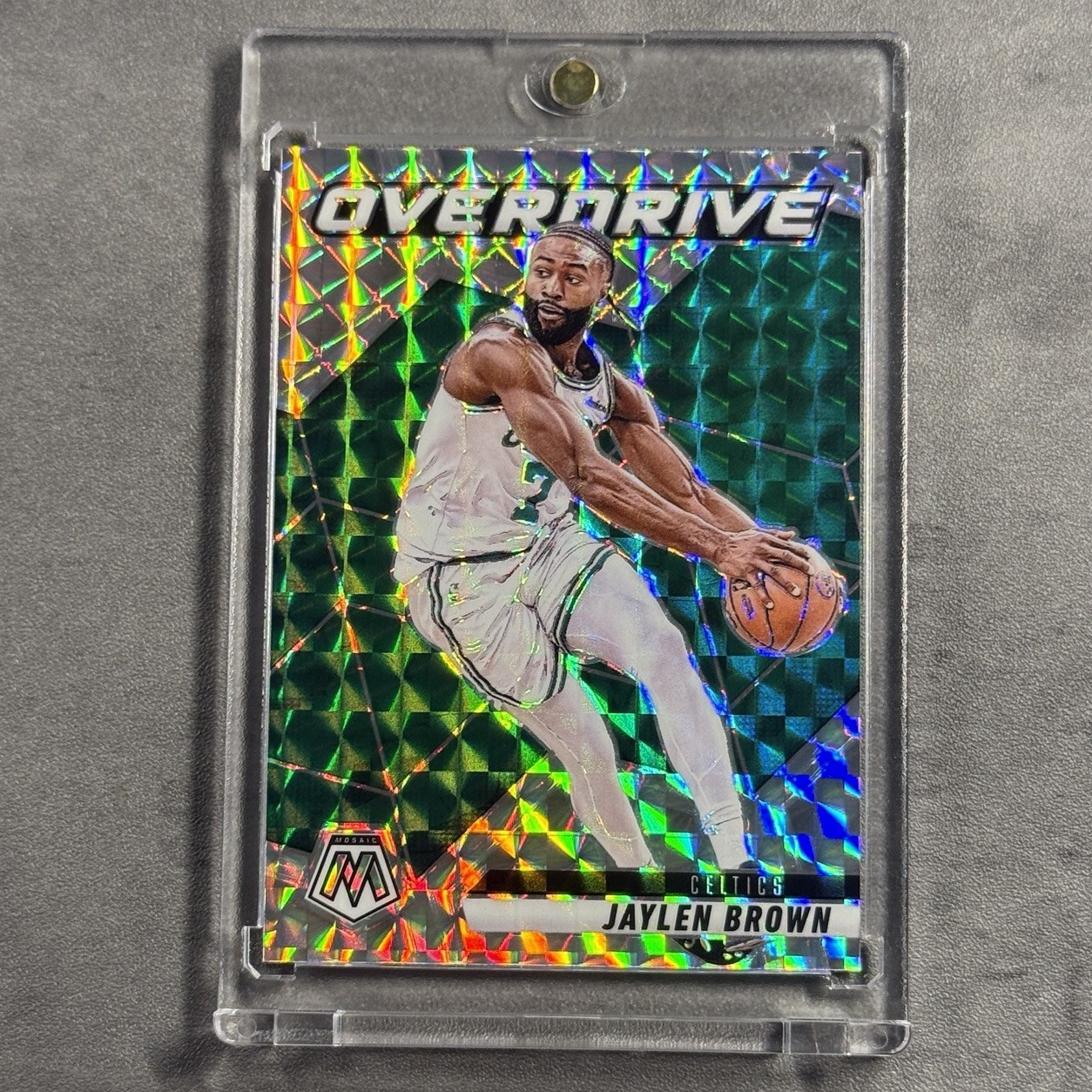 2024-25 Panini Mosaic Jaylen Brown Silver Prizm Overdrive SSP Insert Celtics