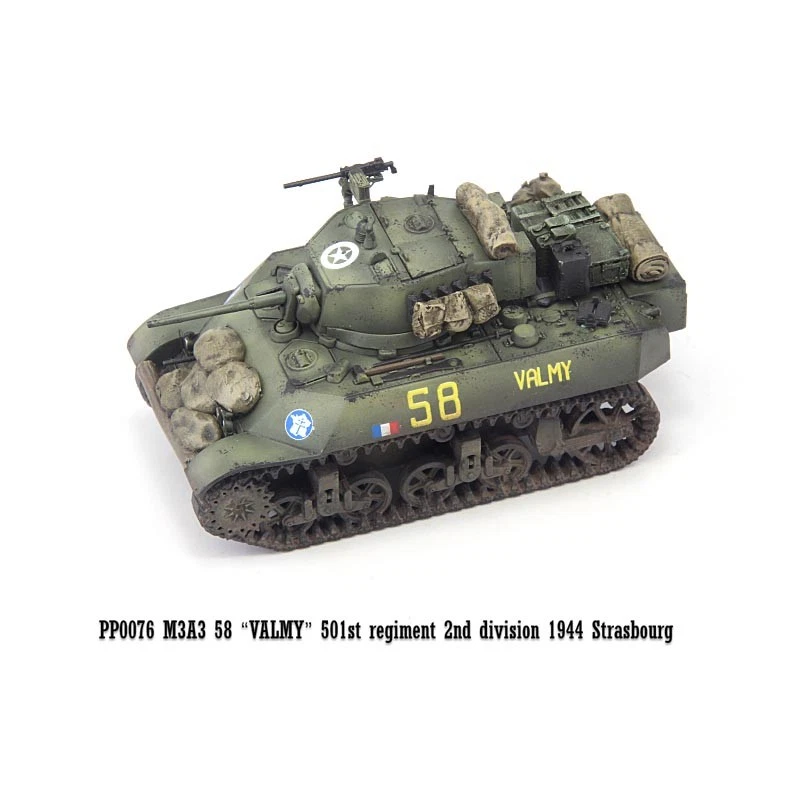 S-Model 1/72 Free French 501st Tank Regiment M3A3 Tank Valmy Finished Model - Image 2 of 4