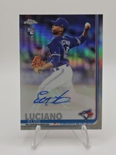  2019 Topps Chrome Update Autograph Refractors #CUAEL Elvis Luciano Blue Jays