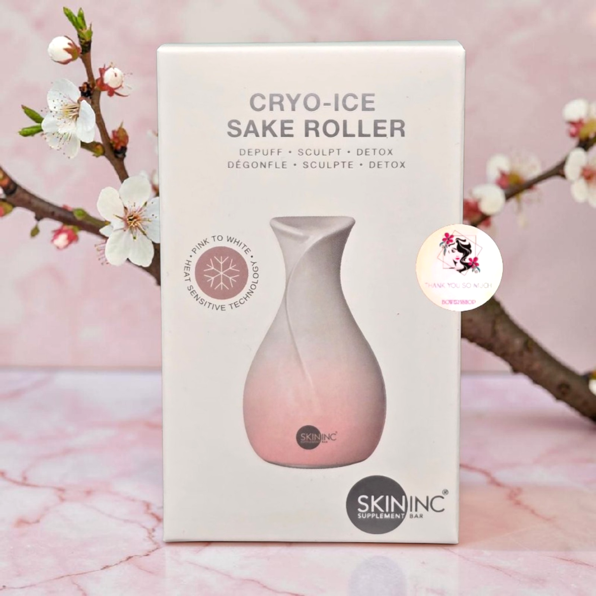 Skin Inc Cryo-Ice Sake Roller Depuff Sculpt Detox Facial Device
