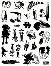 Unmounted Rubber Stamp Plate, Unmounted/Uncut Pink Rubber Stamps