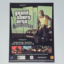 Grand Theft Auto San Andreas PlayStation 2 PS2 Authentic Magazine Ad
