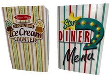 Melissa  Doug Scoop  Serve Ice Cream Counter MENU/Star Diner Replacement Parts