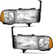 1994-2001 for Dodge Ram 1500 2500 3500 Headlight Assembly Compatible Replaceme