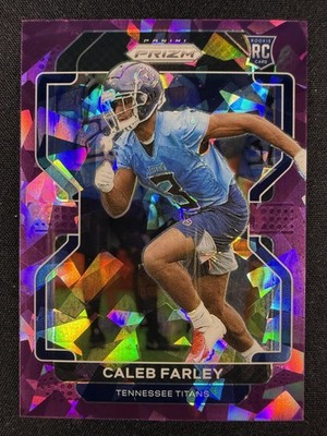 2021 Panini Prizm #375 Caleb Farley Purple Ice Rookie #/225