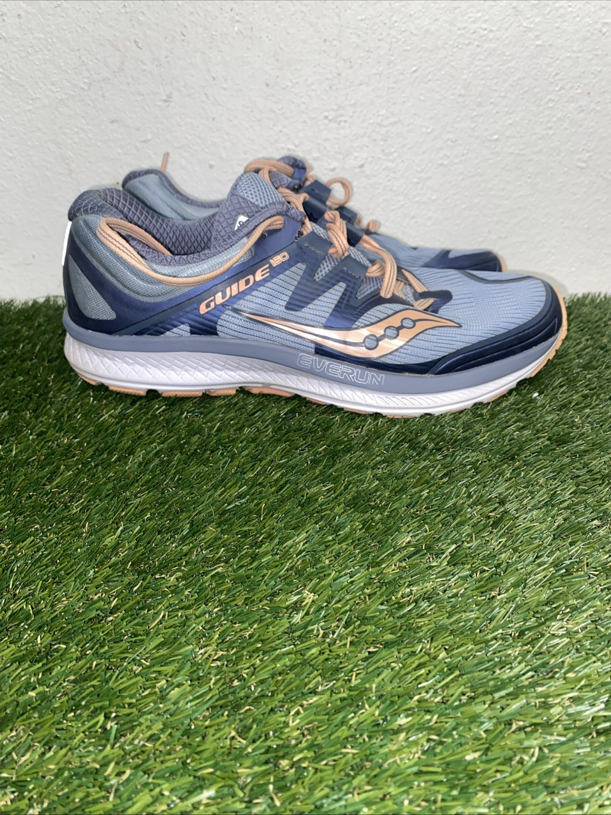 Saucony Guide ISO Running Shoe Women's Slate Blue/Peach S10415-5 - Size 10 thumbnail 3