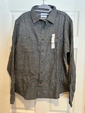 Men's gray button up shirt by Goodfellow - Midweight, standard fit - Size Med