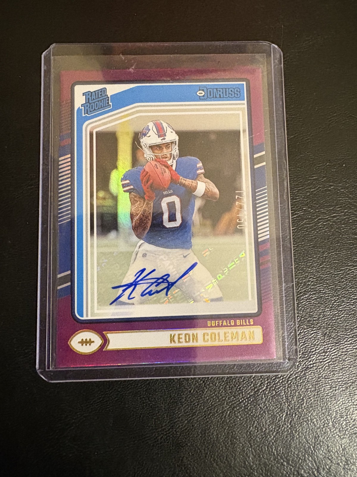 2024 Panini Donruss - Rated Rookie Keon Coleman #358 Purple Autographs /150 