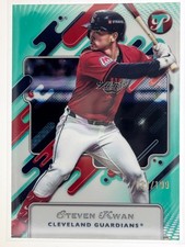 2025 Topps Pristine Steven Kwan Aqua /199 Cleveland Guardians