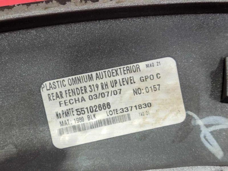 2008-2010 Saturn Vue Rear Wheel Opening Molding Flare Right Passenger Side OEM - Image 3 of 4