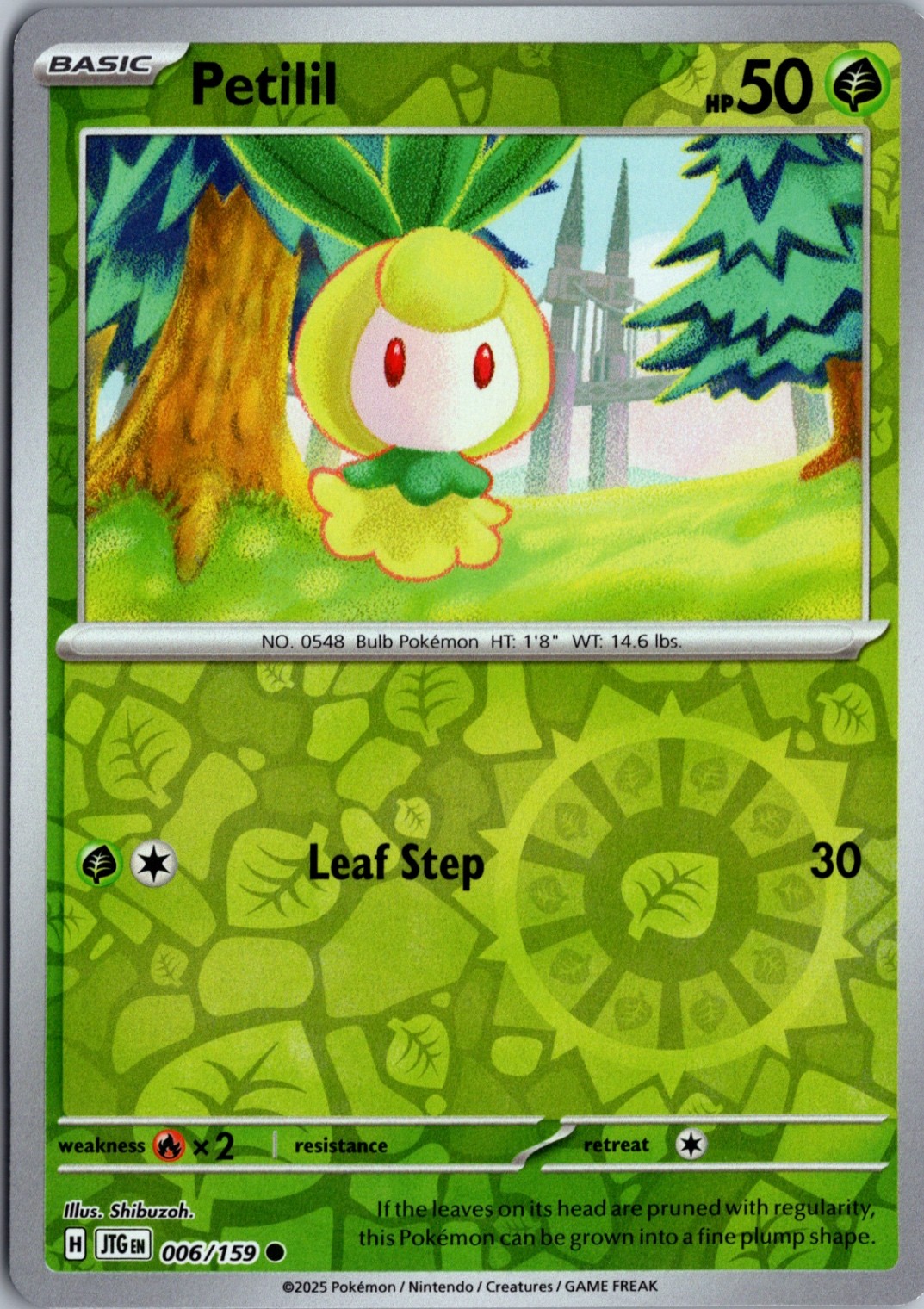 Petilil Reverse Holo Common SV09: Journey Together 006/159 NM