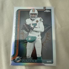 2025 Topps Chrome Football NFL Jaylen Waddle Lightboard Logo Refractor #186 SSP