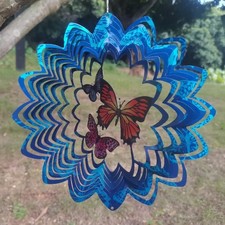 Wind Spinners Hanging Wind Spinner, 3D Metal Outdoor Clearance 10"