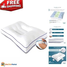 Ergonomic Contour Neck Pillow: Chiropractor Recommended for Pain Relief  Sleep
