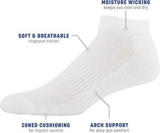 Gildan Select Men's Socks - 10 pair Crew, Quarter, Ankle, No Show