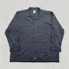 Dickies Flex Work Shirt Mens 2XL Workwear Long Sleeve button Up, Black