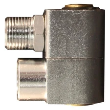 Milton 1/4" F NPT x 3/8" M NPT Steel 360° Swivel Hose Fitting Connector