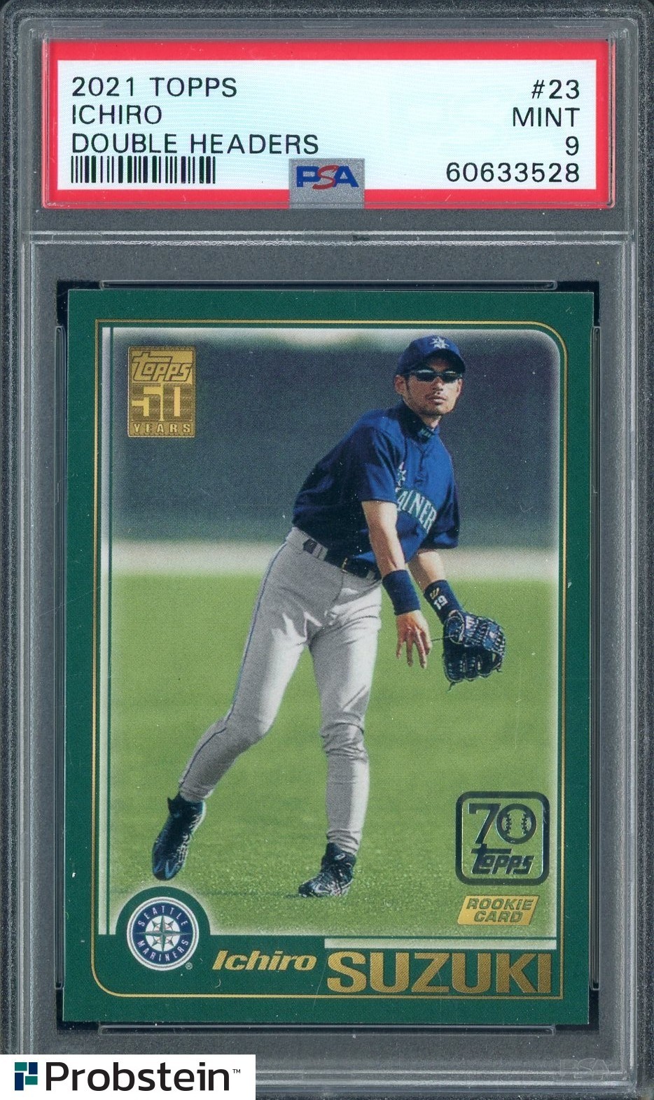 2021 Topps Double Headers #23 Ichiro Mariners HOF PSA 9 MINT