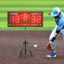 Baseball LED Display Scoreboard Green w/ Remote Control for matches & activities