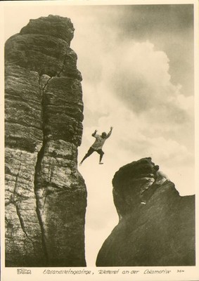 Mountaineer, Locomotive, Saxon Switzerland, Photo Postcard Hahn Dresden, Saxony