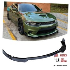 Front Lip Compatible with 2015-2024 Dodge Charger Non-Widebody Gloss Black