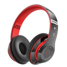 Bluetooth Headphones Over Ear Foldable 6EQ Modes 40H Playtime HiFi Mic PC Home