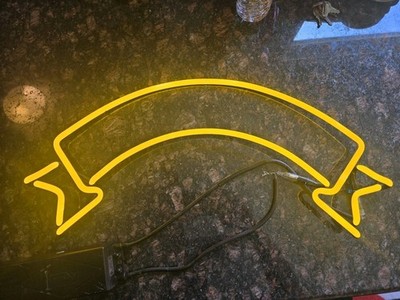 Vintage neon Sign Glass Tube Replacement Parts Harbin beer 25x11 yellow ribbon 