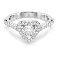 [Ufficiale] [Swarovski] Anello Una Motivo Angelico Cuore Taglio Misto Rodio B...