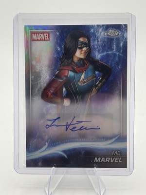 2025 Topps Marvel Studios Chrome Iman Vellani as Ms. Marvel Autograph Refractor