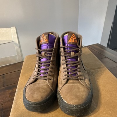 Nike SB Zoom Blazer Mid GT ACG Men's Suede Mid Top Brown Purple